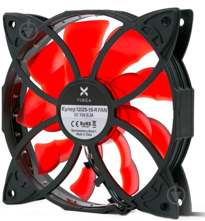 Корпусный кулер Vinga 12025-15-R - фото 2