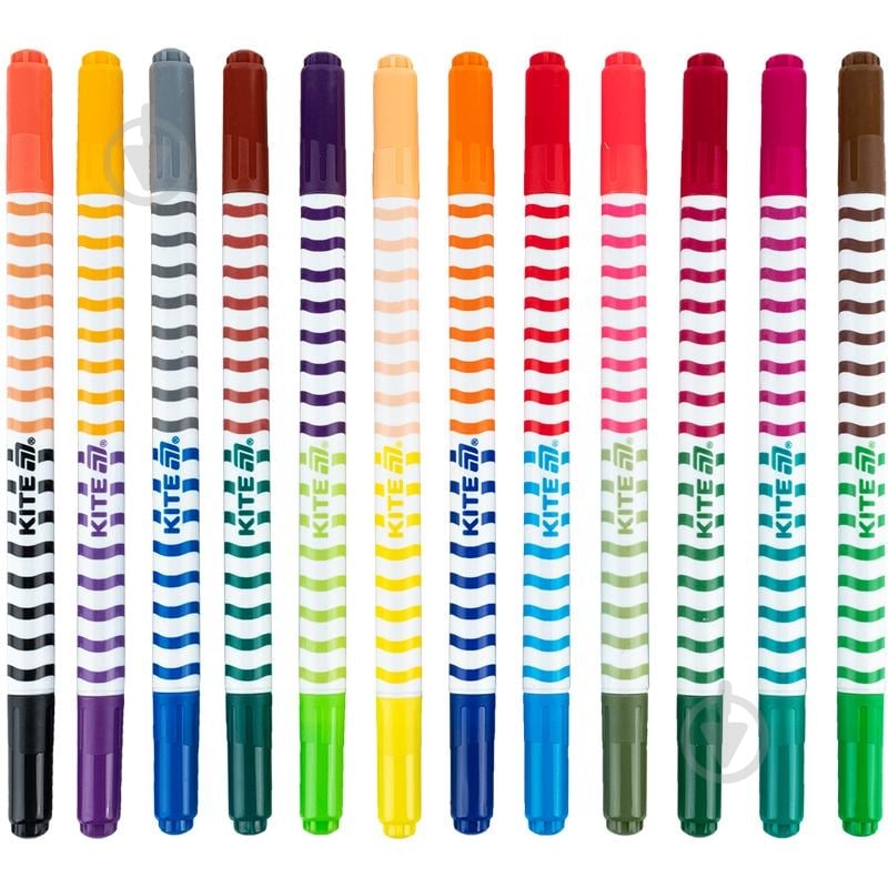 Фломастеры двухсторонние Creative 12 шт. K-1151 KITE - фото 2 Фломастеры двухсторонние Creative 12 шт. K-1151 KITE - фото 2