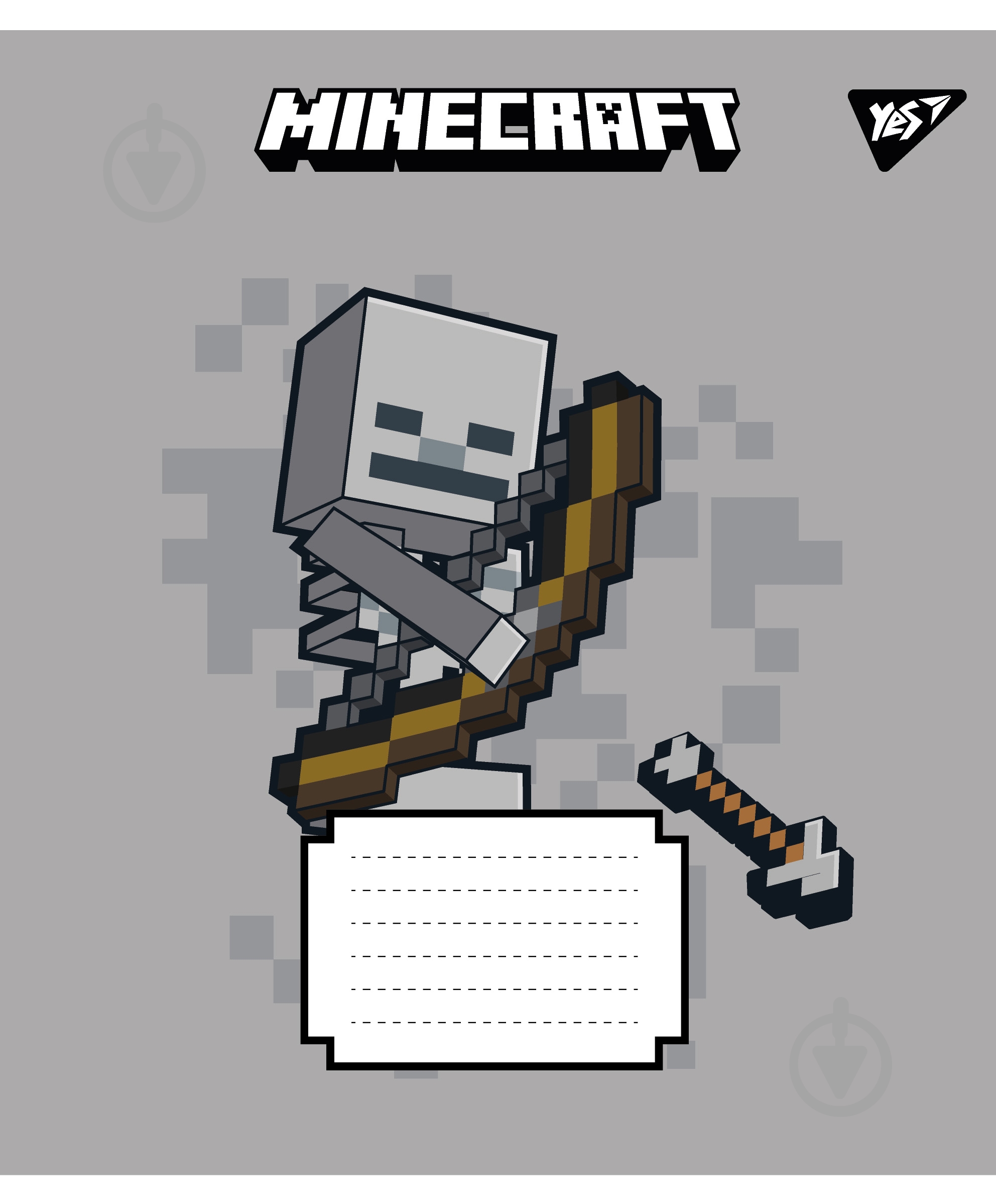 Набір шкільних зошитів Minecraft Signs 18 аркушів клітинка 5 шт. YES - фото 3