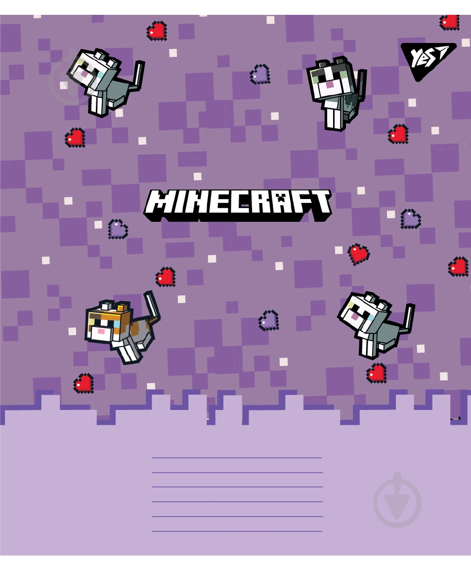 Набір шкільних зошитів Minecraft Spring 18 аркушів клітинка 5 шт. YES - фото 3 Набір шкільних зошитів Minecraft Spring 18 аркушів клітинка 5 шт. YES - фото 3