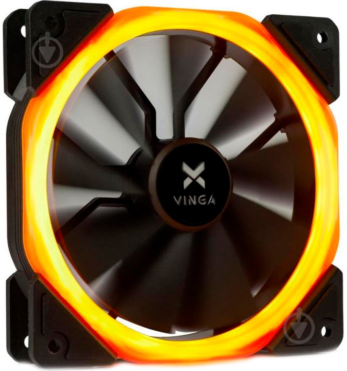 Корпусный кулер Vinga LED fan-01 orange - фото 1