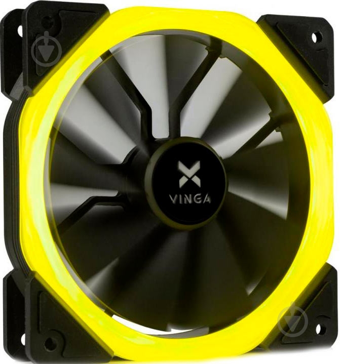 Корпусный кулер Vinga LED fan-01 yellow - фото 1