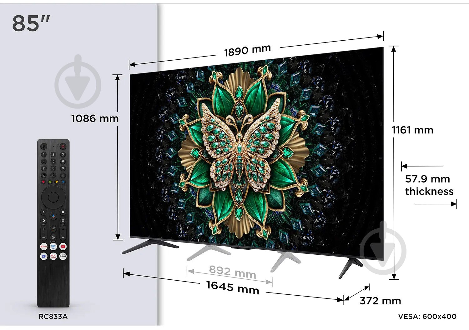 Телевизор TCL 85C6K - фото 6