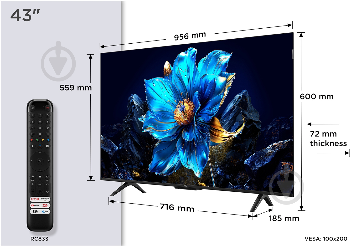 Телевізор TCL 43P7K - фото 16