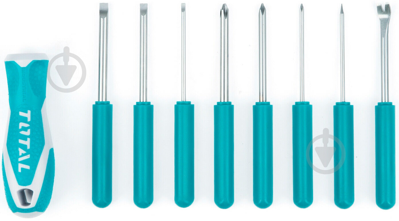 Отвертка со сменными насадками Total 9 предметов ×190 мм THT250906 - фото 4