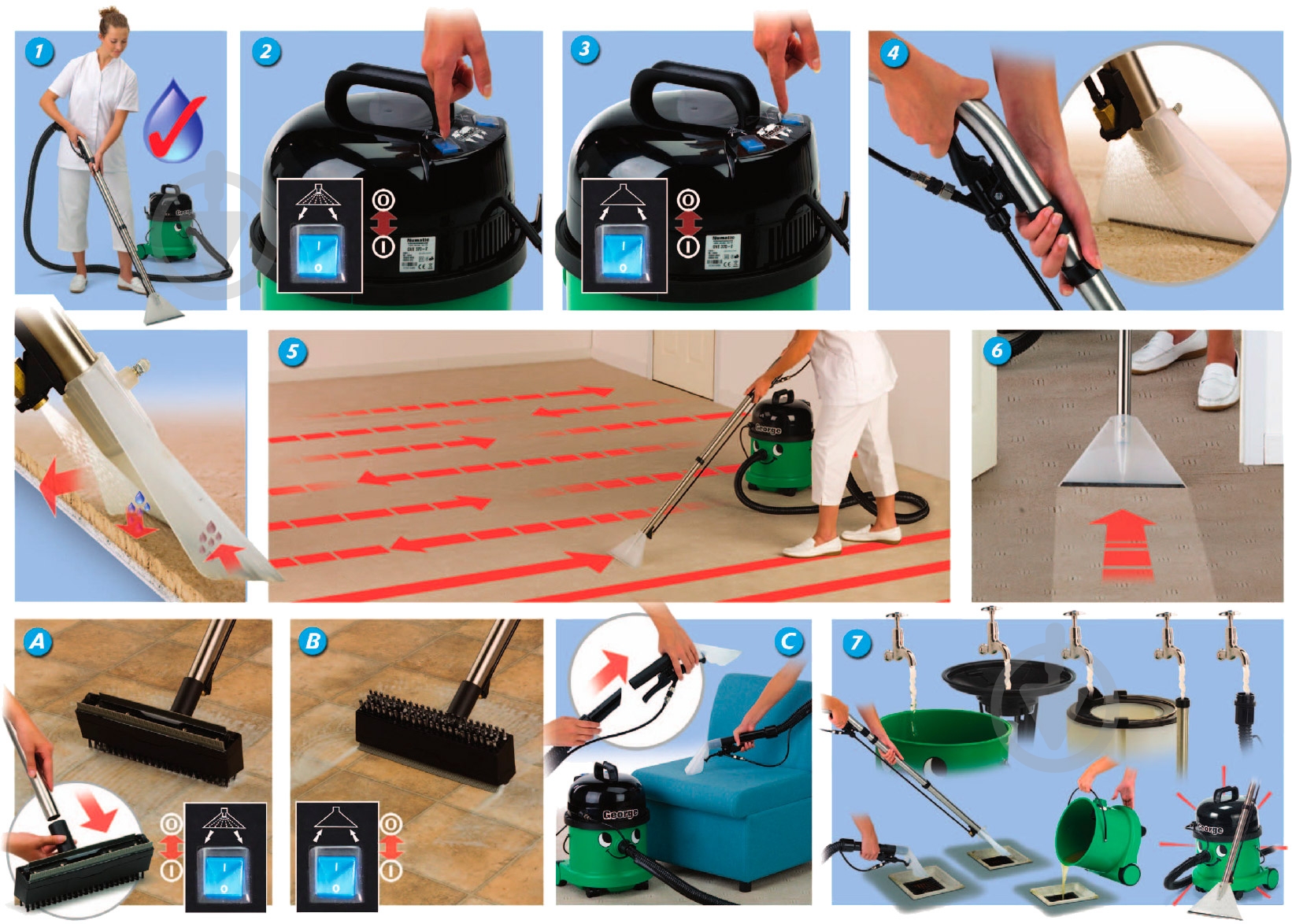 Пилосос NUMATIC George GVE 370 - фото 3 Пилосос NUMATIC George GVE 370 - фото 3