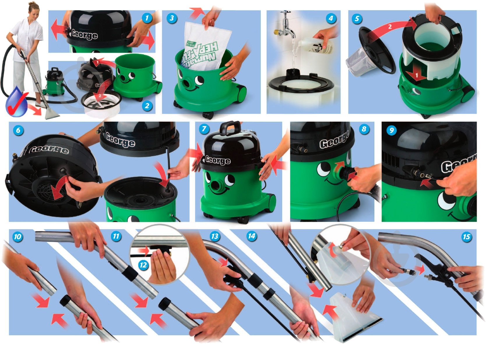 Пилосос NUMATIC George GVE 370 - фото 4 Пилосос NUMATIC George GVE 370 - фото 4