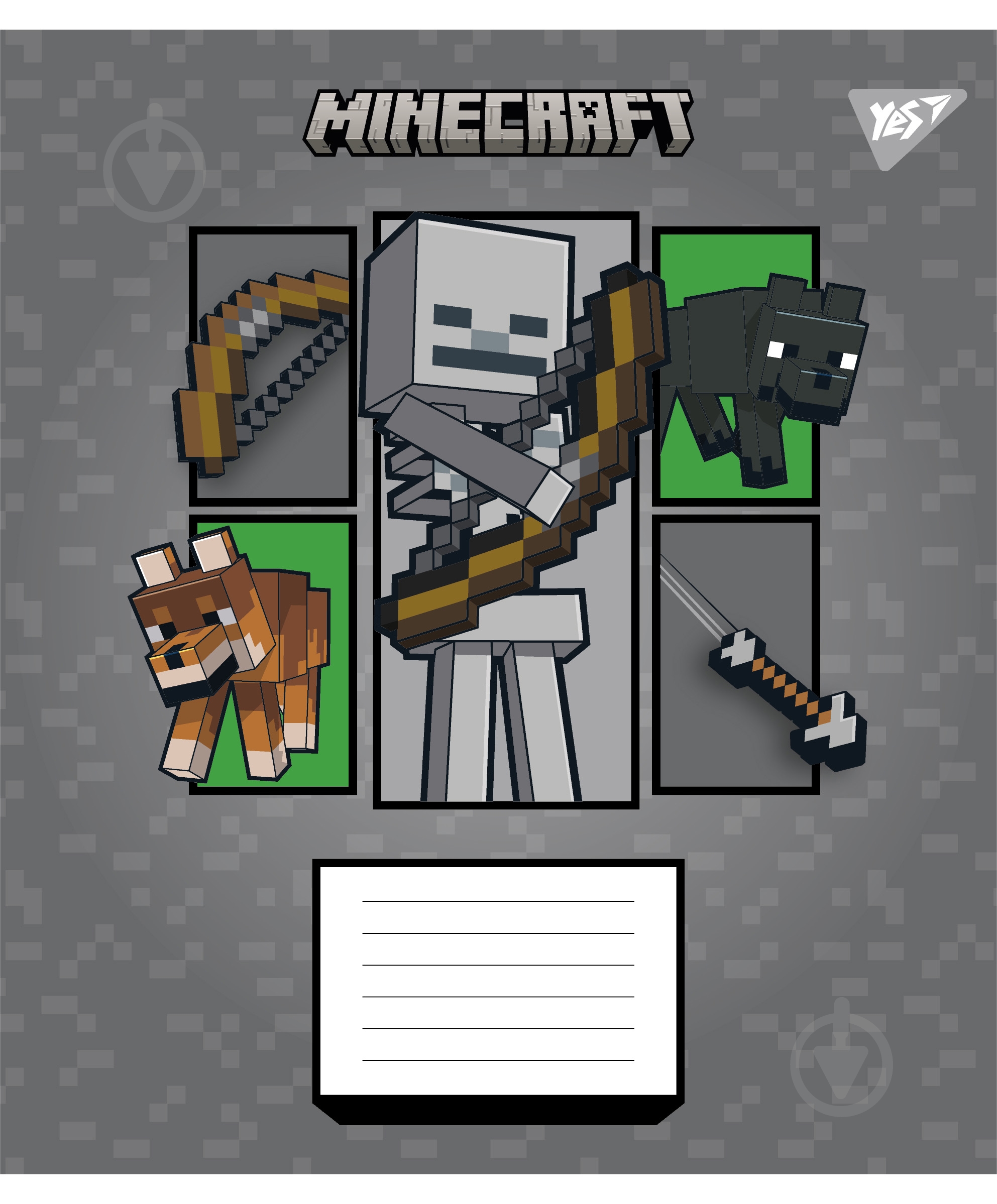 Набор школьных тетрадей Minecraft Arrows 24 листа клетка 5 шт. YES - фото 3