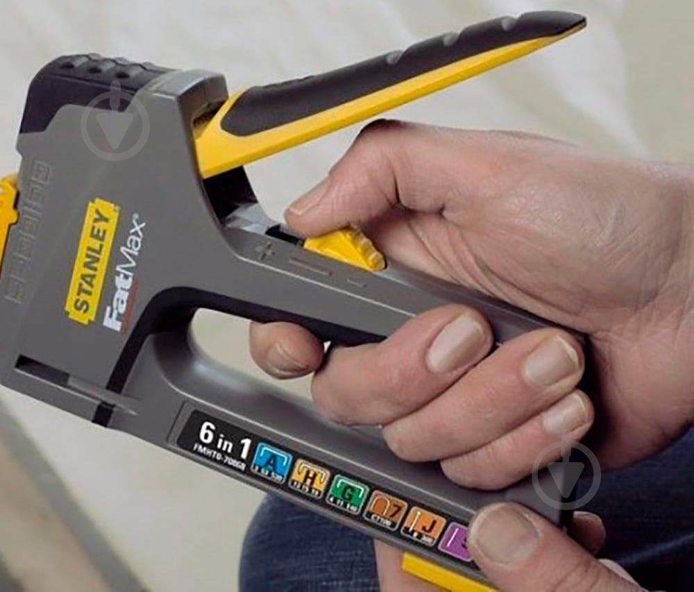 Степлер Stanley FMHT6-70868 FatMax 6 в 1, регулирования, 6-14 мм., Тип 53 + 140, пластик, гвозди, булавки - фото 23 Степлер Stanley FMHT6-70868 FatMax 6 в 1, регулирования, 6-14 мм., Тип 53 + 140, пластик, гвозди, булавки - фото 23