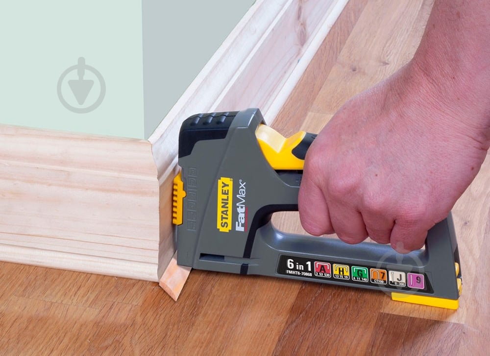 Степлер Stanley FMHT6-70868 FatMax 6 в 1, регулирования, 6-14 мм., Тип 53 + 140, пластик, гвозди, булавки - фото 20 Степлер Stanley FMHT6-70868 FatMax 6 в 1, регулирования, 6-14 мм., Тип 53 + 140, пластик, гвозди, булавки - фото 20