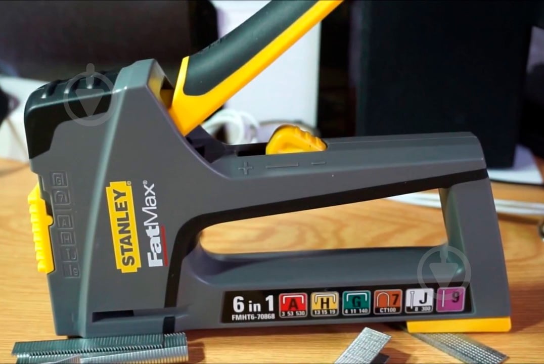 Степлер Stanley FMHT6-70868 FatMax 6 в 1, регулирования, 6-14 мм., Тип 53 + 140, пластик, гвозди, булавки - фото 5 Степлер Stanley FMHT6-70868 FatMax 6 в 1, регулирования, 6-14 мм., Тип 53 + 140, пластик, гвозди, булавки - фото 5