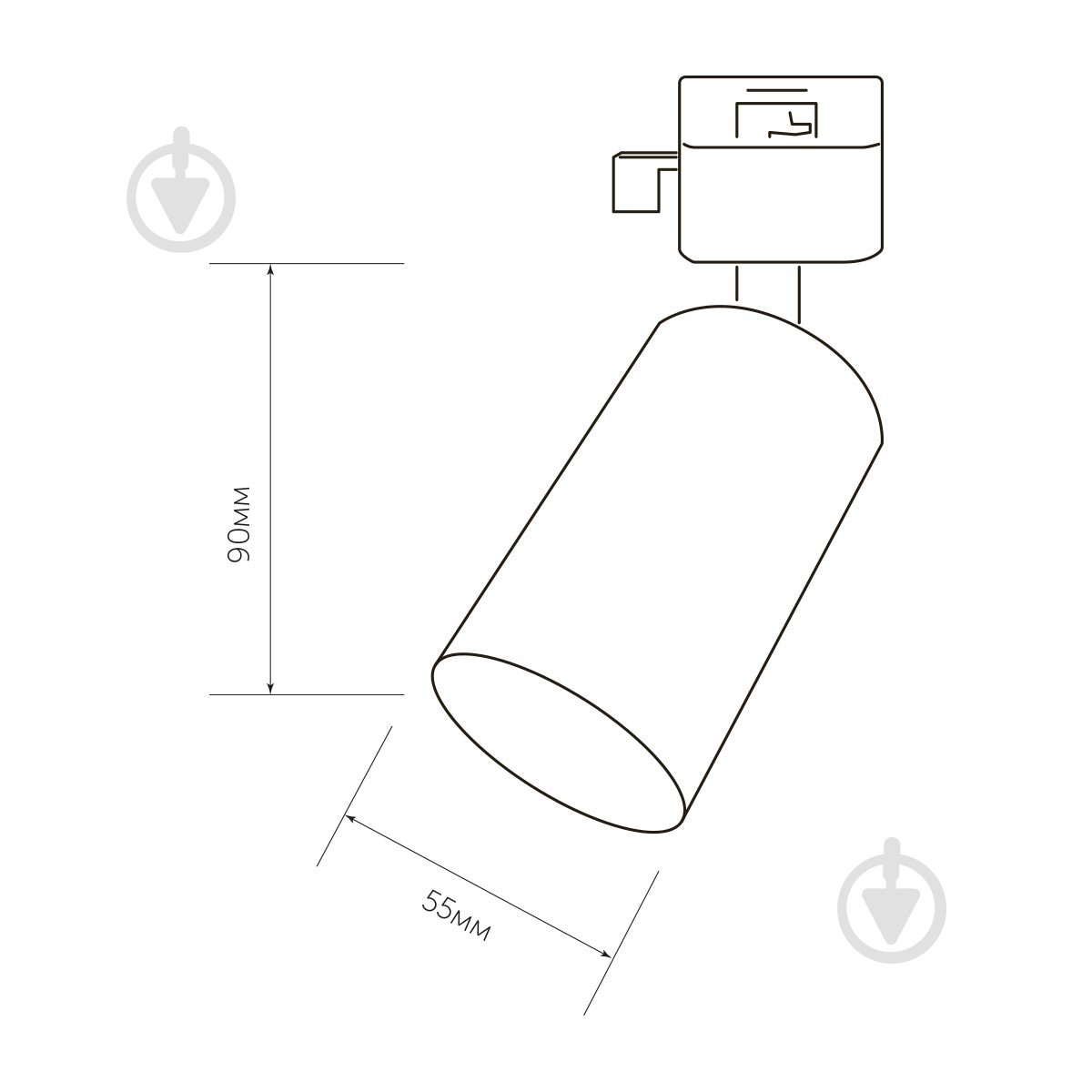 Трековий прожектор LIGHT SET HOOK TR 5509 GU10 чорний - фото 3
