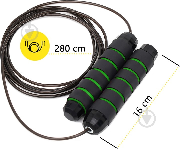 Скакалка Cornix скоростная для кроссфита Speed ​​Rope Classic с утяжелителем (XR-0352) черный - фото 3