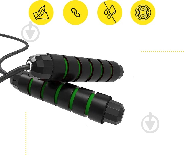 Скакалка Cornix скоростная для кроссфита Speed ​​Rope Classic с утяжелителем (XR-0352) черный - фото 5