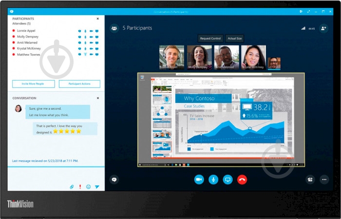Монитор Lenovo ThinkVision M14 14" (61DDUAT6UA) - фото 1