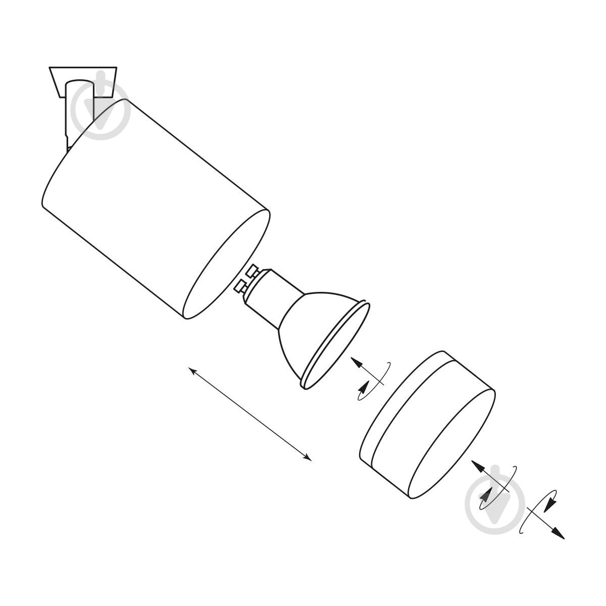Трековый прожектор LIGHT SET SHYPIT TR 5511 GU10 белый - фото 3 Трековый прожектор LIGHT SET SHYPIT TR 5511 GU10 белый - фото 3