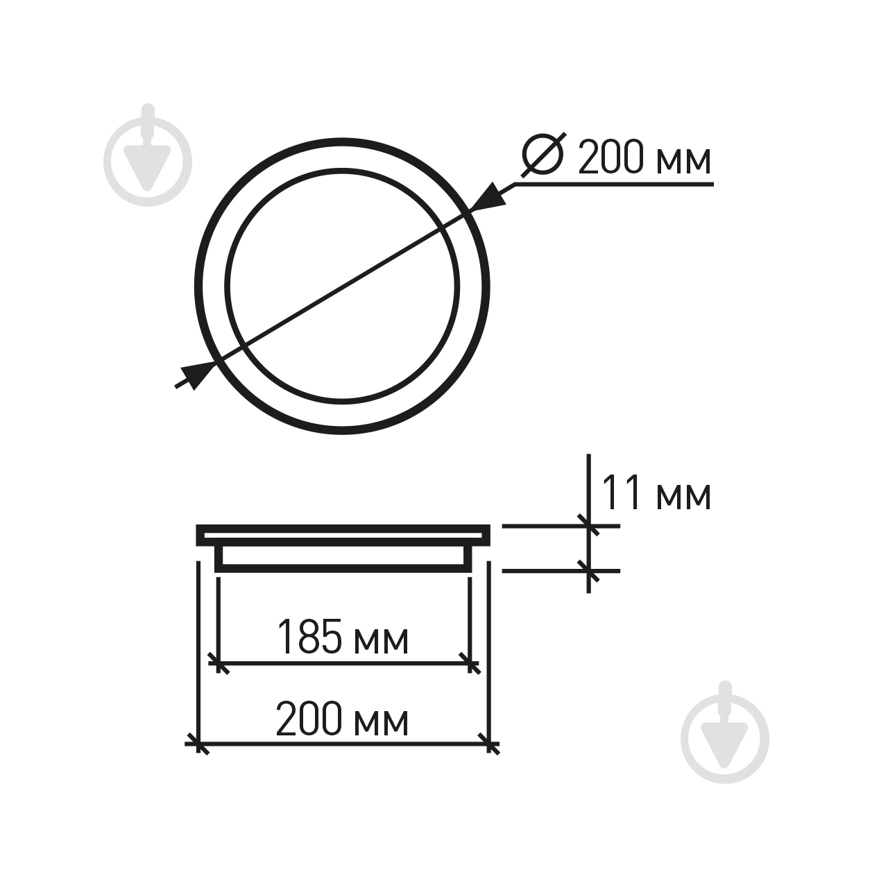 Светильник встраиваемый (Downlight) Eurolamp 15 Вт 3000 К белый LED-PLR-15/3 - фото 3