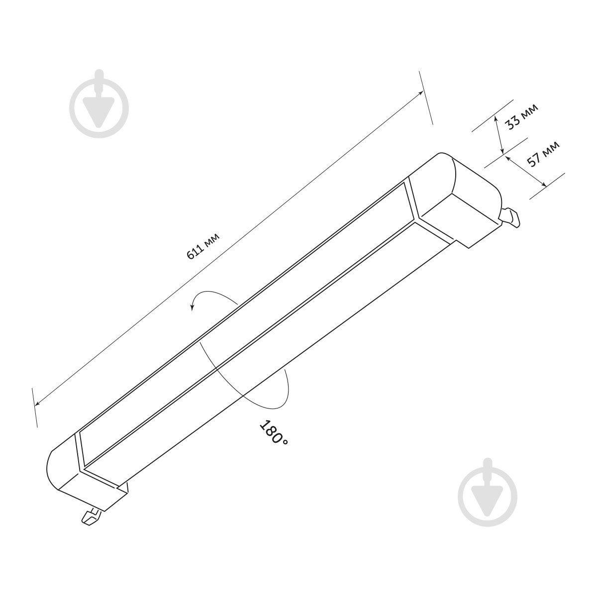 Трековий світильник LIGHT SET LED BUG TR LINE 40 Вт 4500 К чорний - фото 2