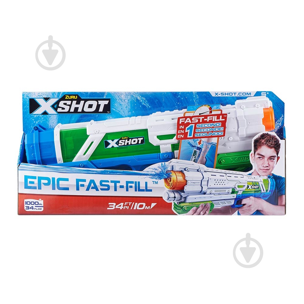 Бластер водный Zuru X-Shot Epic Fast Fill 56221 - фото 1