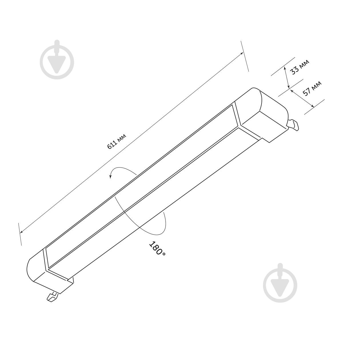 Трековий світильник LIGHT SET LED BUG TR LINE 40 Вт 4500 К білий - фото 2