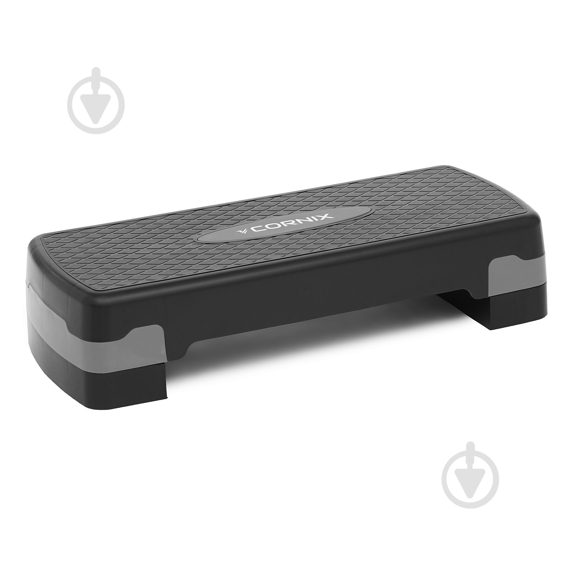 Степ-платформа Cornix 2-ступінчаста 68х28х10-15 см XR-0189 Black/Grey - фото 1 Степ-платформа Cornix 2-ступінчаста 68х28х10-15 см XR-0189 Black/Grey - фото 1