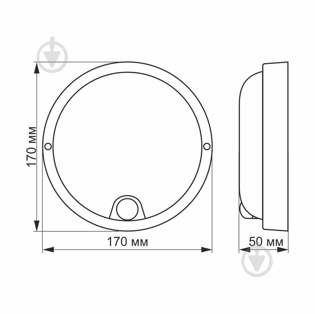 Светильник светодиодный Videx с датчиком 12 Вт белый 5000 К 26446 - фото 5
