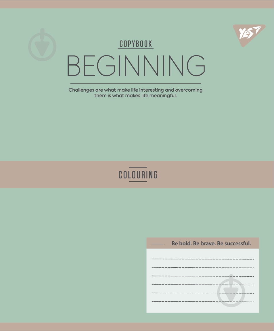 Набір шкільних зошитів Beginning 12 аркушів коса лінія 5 шт. YES - фото 2