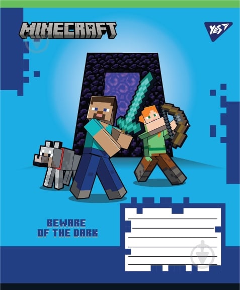 Набір шкільних зошитів Minecraft Walls 12 аркушів коса лінія 5 шт. YES - фото 4 Набір шкільних зошитів Minecraft Walls 12 аркушів коса лінія 5 шт. YES - фото 4