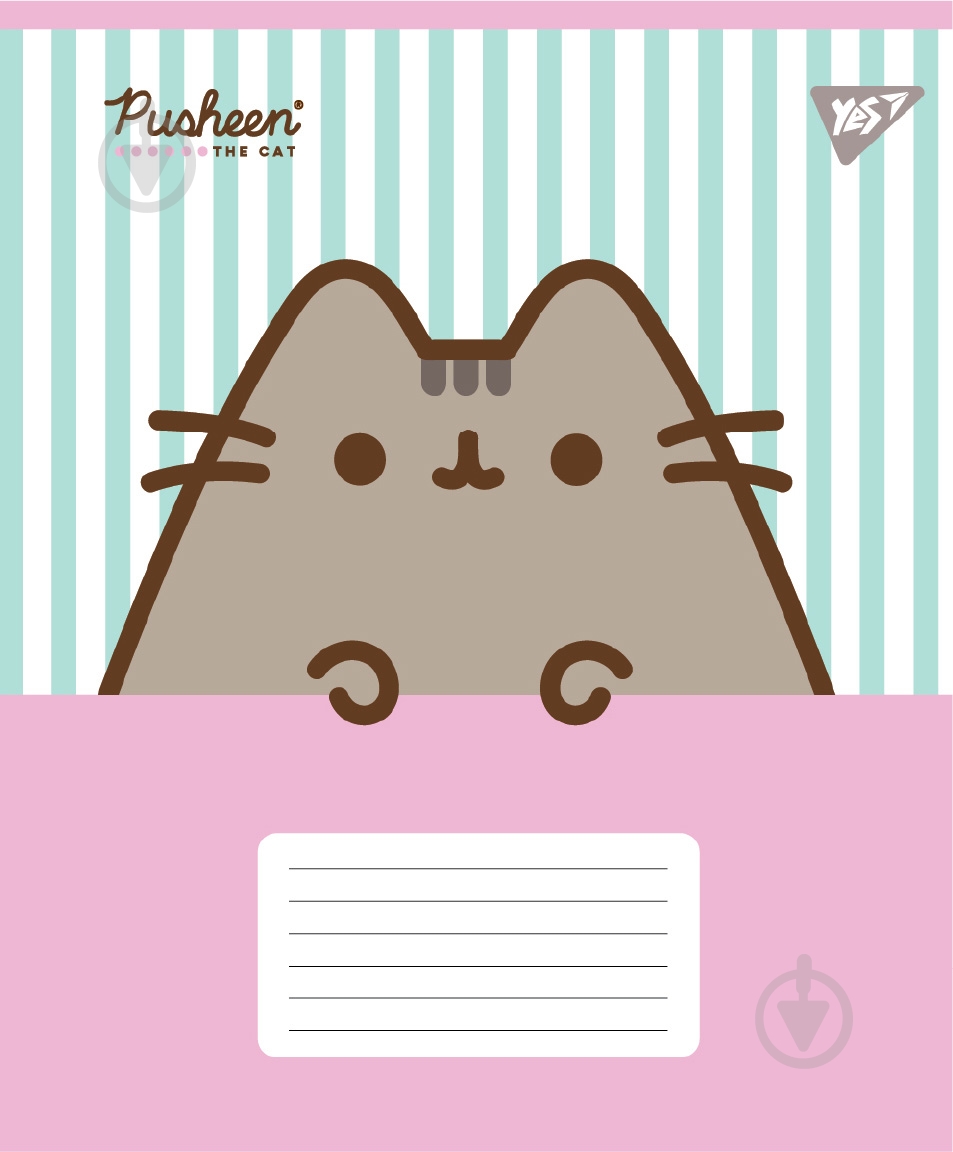 Набір шкільних зошитів Pusheen Candy 12 аркушів коса лінія 5 шт. YES - фото 2