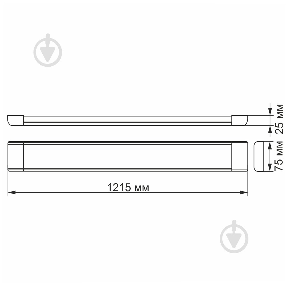 Світильник світлодіодний Videx 1,2 м 54 Вт білий 5000 К 25535 - фото 4 Світильник світлодіодний Videx 1,2 м 54 Вт білий 5000 К 25535 - фото 4