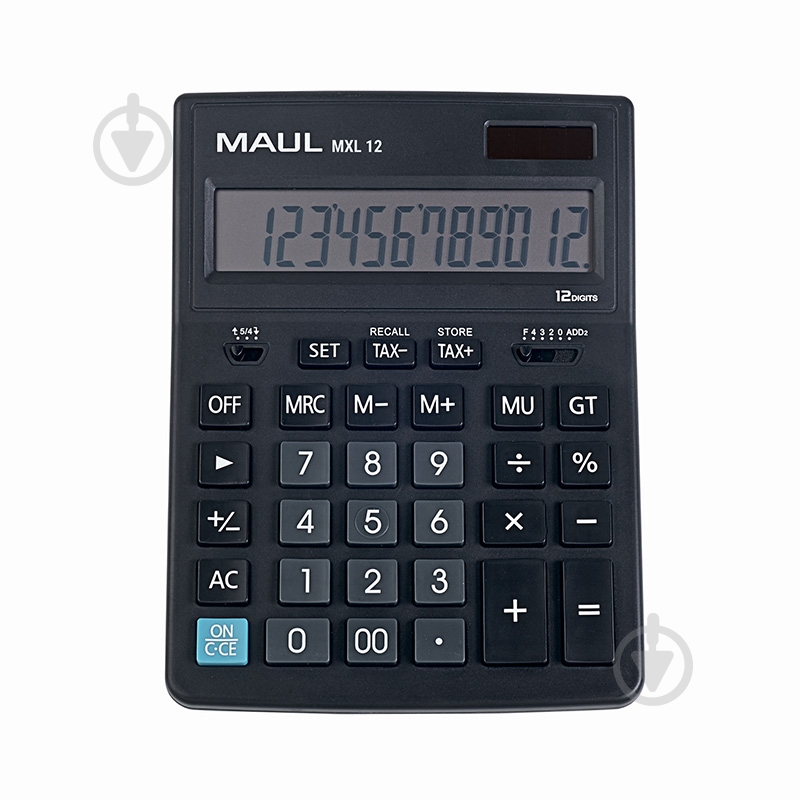 Калькулятор настільний 12 розрядів з обчисленням податків чорний MXL12 (7267090) Maul - фото 1 Калькулятор настільний 12 розрядів з обчисленням податків чорний MXL12 (7267090) Maul - фото 1