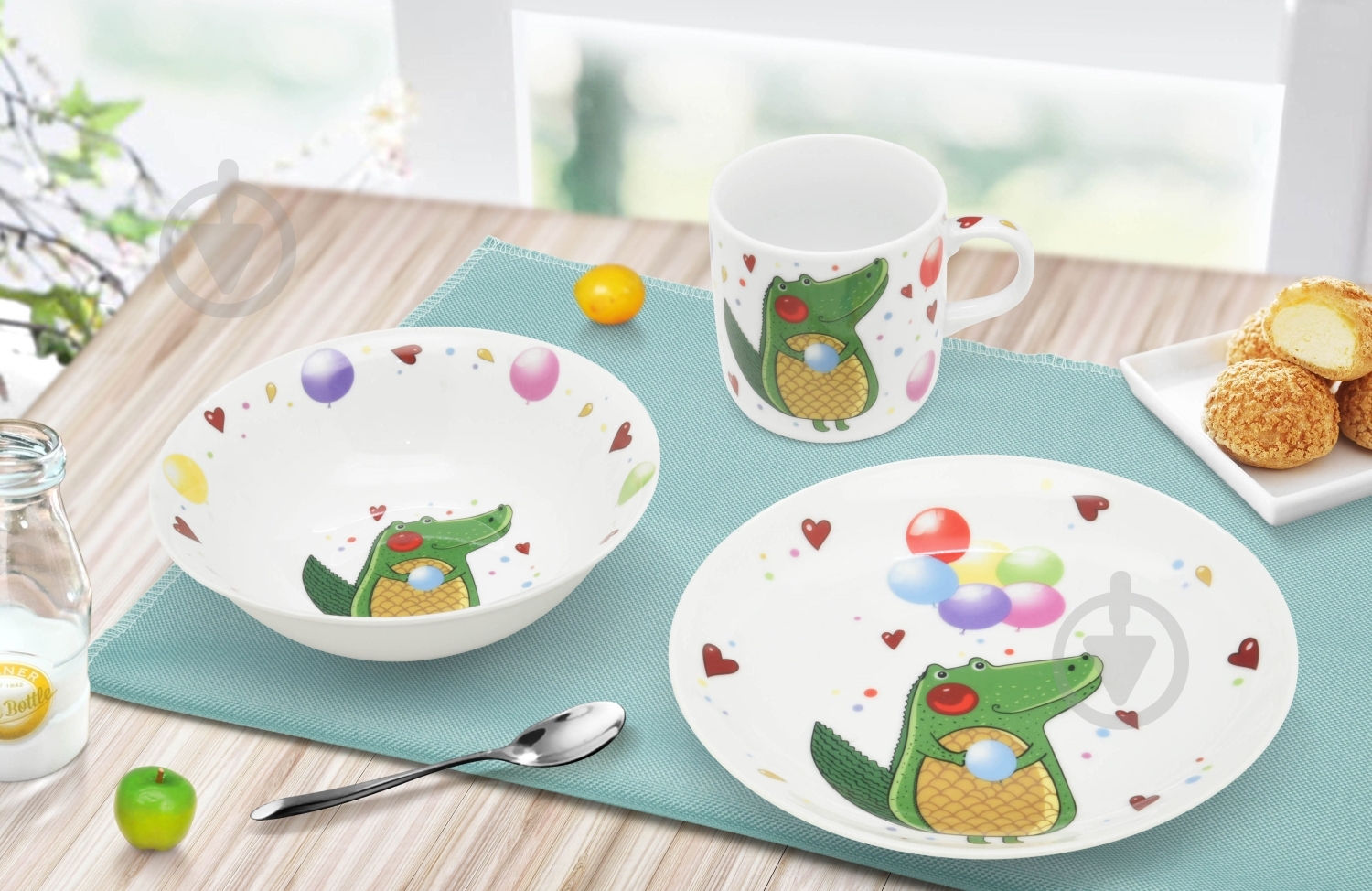 Набор детской посуды Crocodile 3 предмета - фото 2 Набор детской посуды Crocodile 3 предмета - фото 2