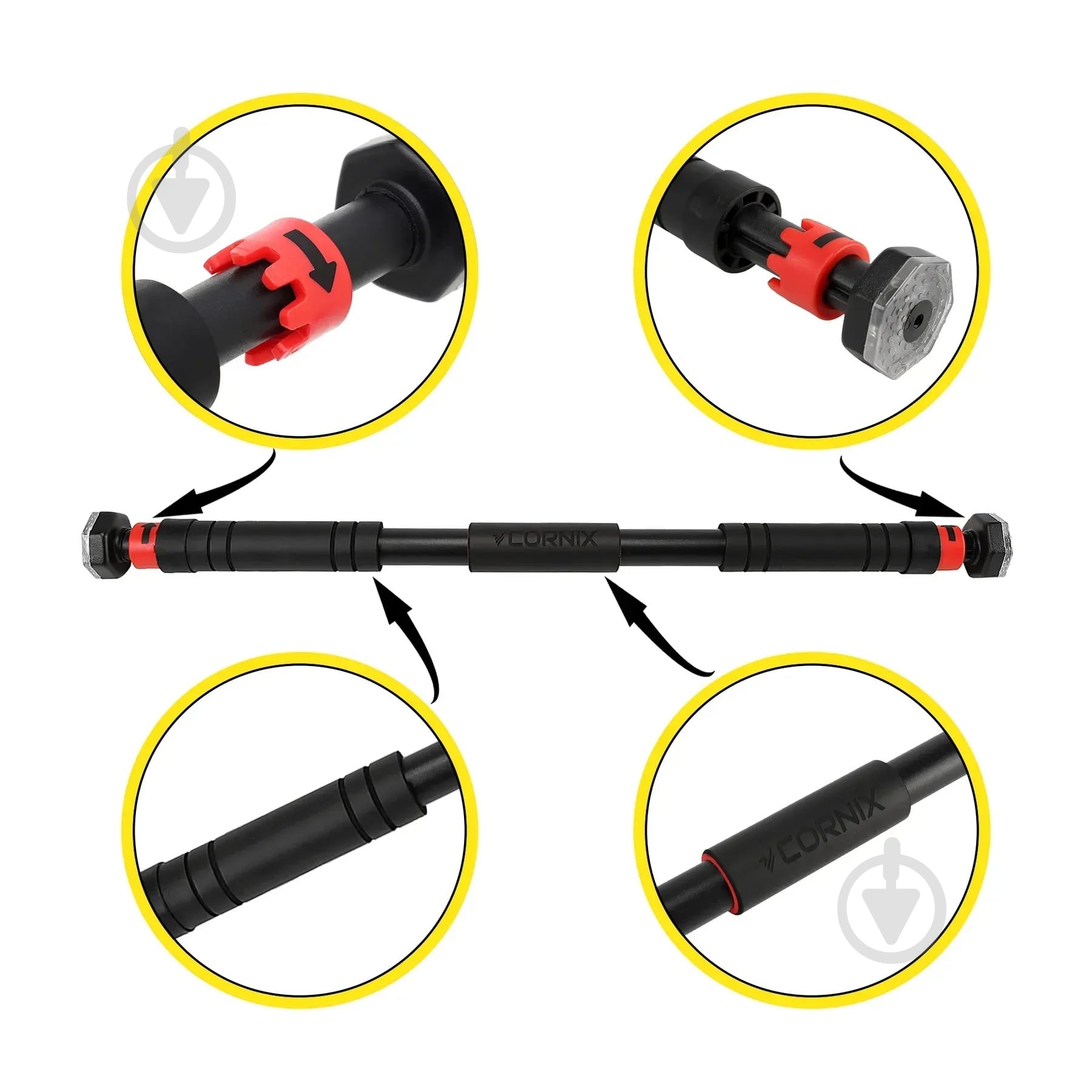 Турнік дверний Cornix XR-0170 SS25 130 см - фото 6