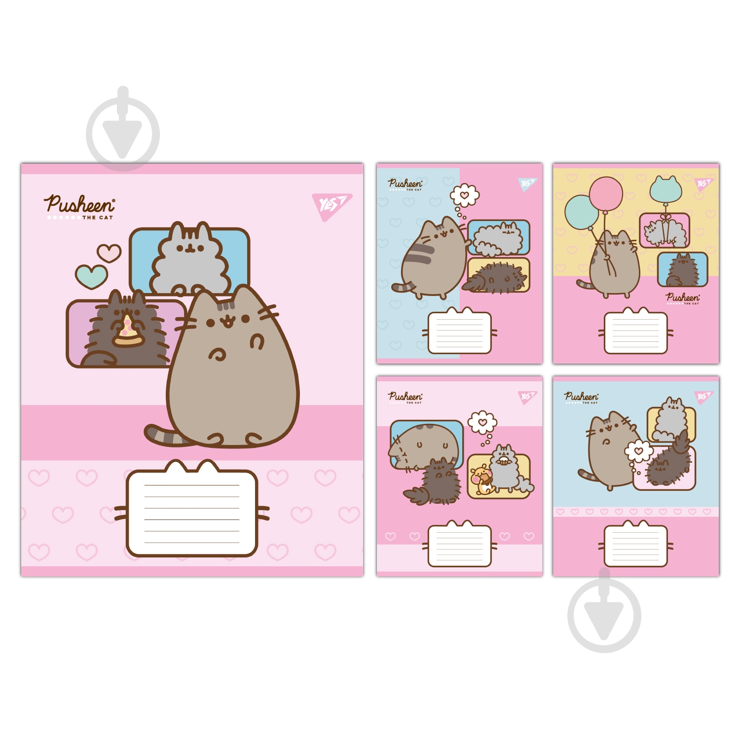 Набір шкільних зошитів Pusheen Funny 12 аркушів лінія 5 шт. YES - фото 1 Набір шкільних зошитів Pusheen Funny 12 аркушів лінія 5 шт. YES - фото 1