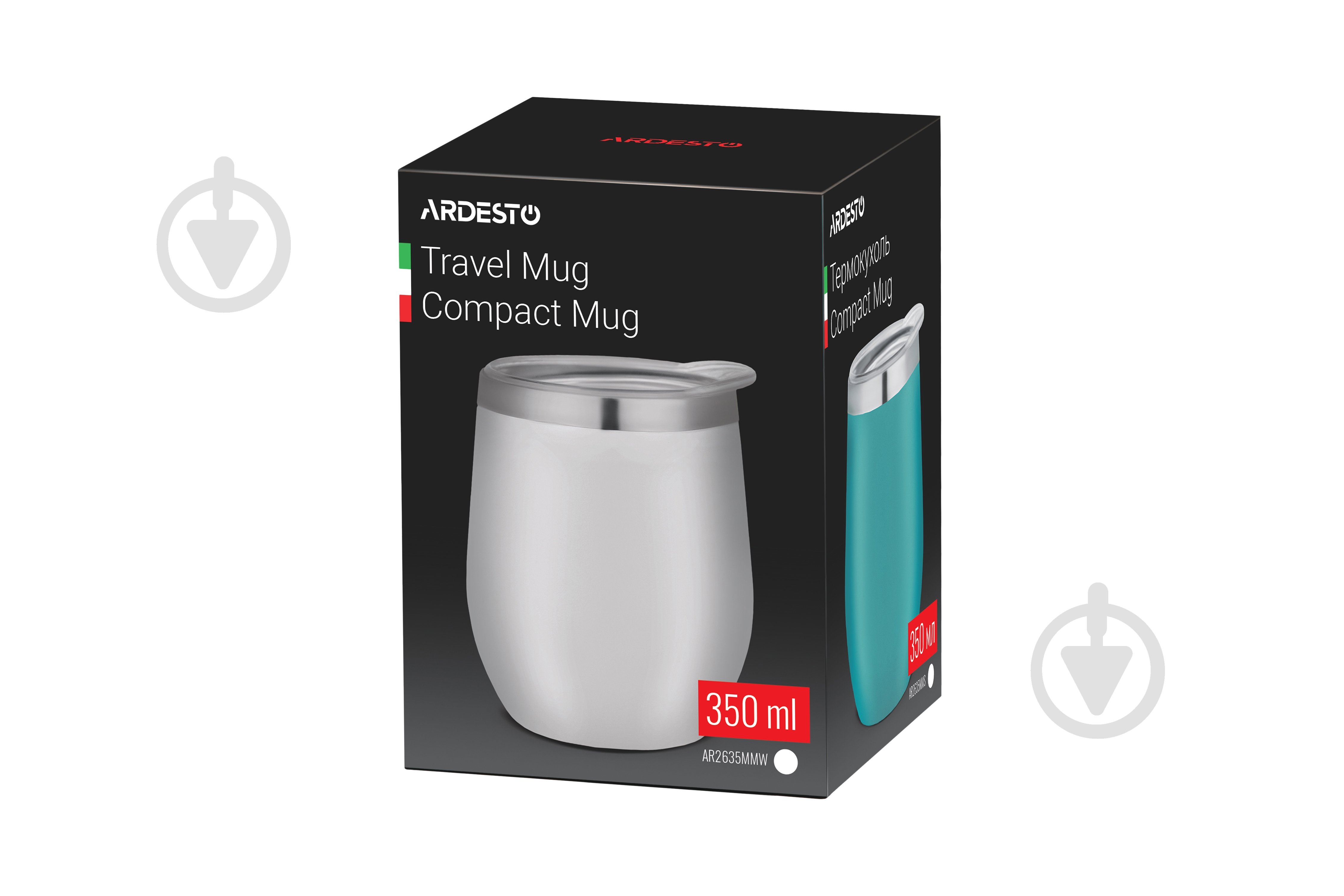 Термочашка Ardesto Compact Mug 350 мл белая AR2635MMW - фото 2 Термочашка Ardesto Compact Mug 350 мл белая AR2635MMW - фото 2