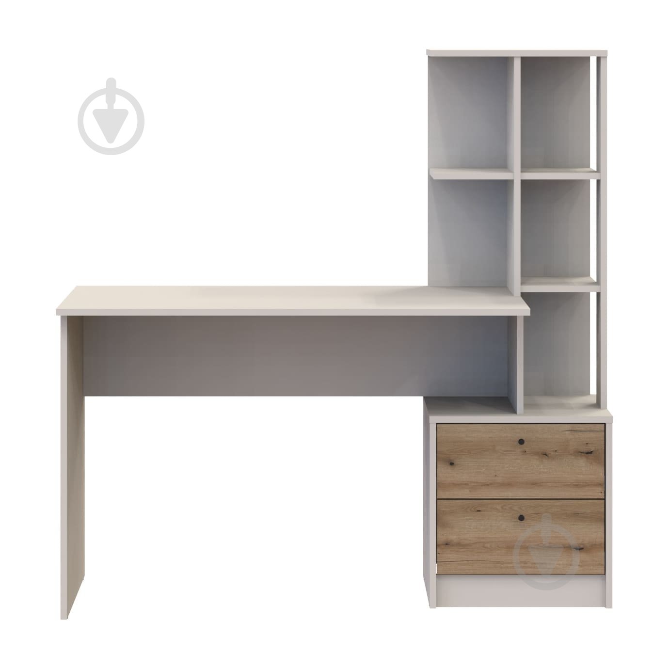 Стіл письмовий Doros Т7 1380х1360х550 мм кашемір/дуб евок прибережний - фото 3