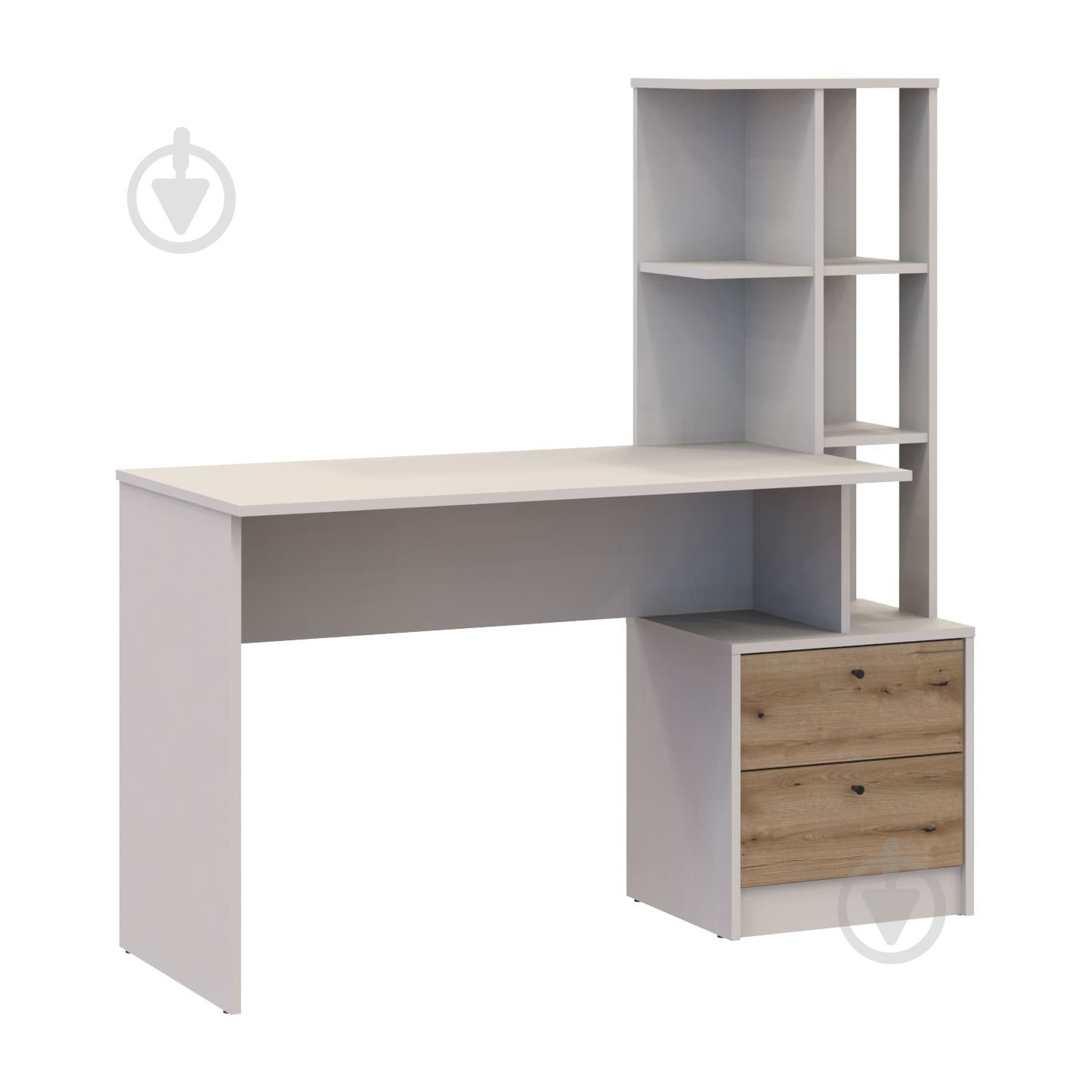 Стіл письмовий Doros Т7 1380х1360х550 мм кашемір/дуб евок прибережний - фото 4