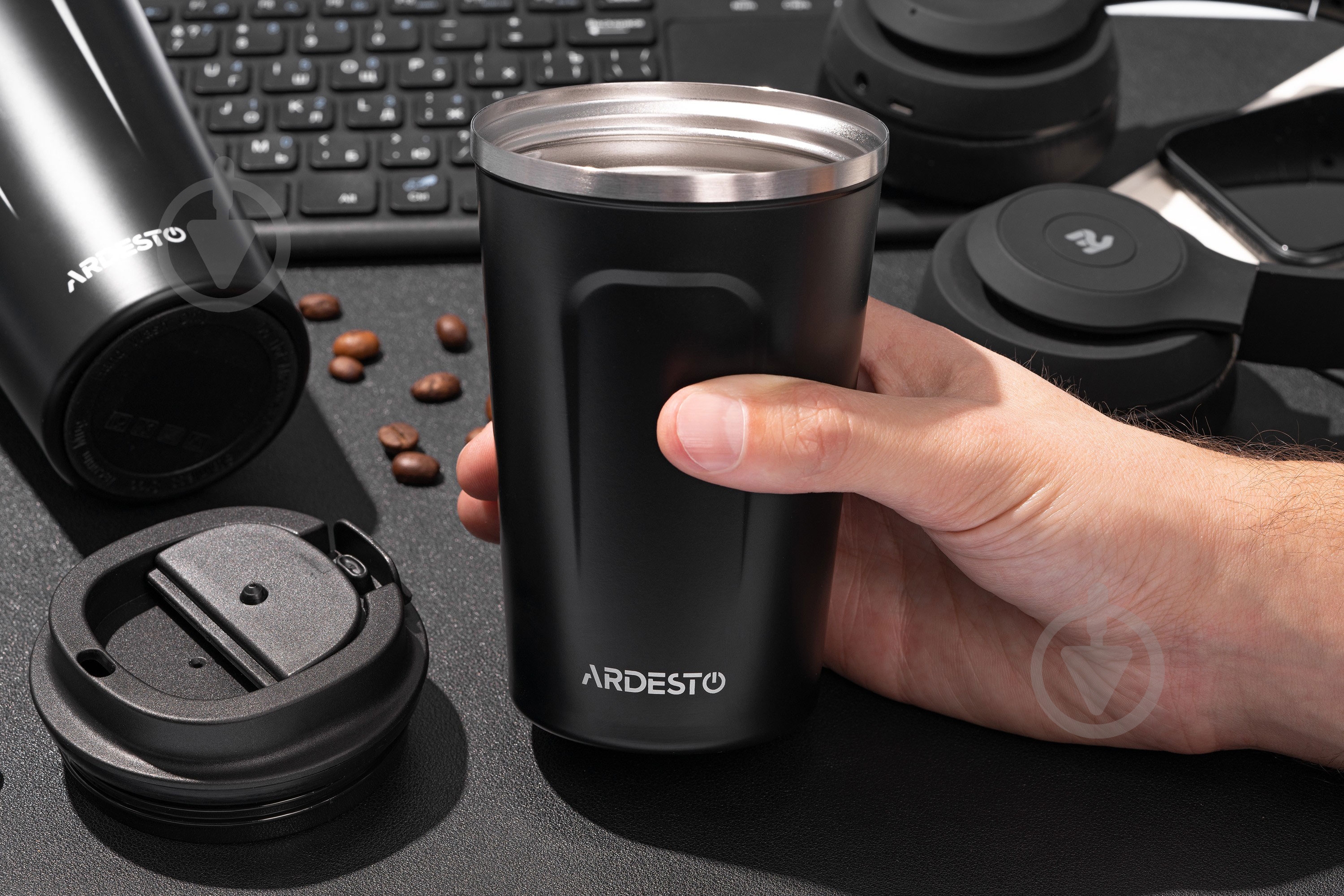 Термочашка ARDESTO Urban 380 мл черный AR2638CMB - фото 5