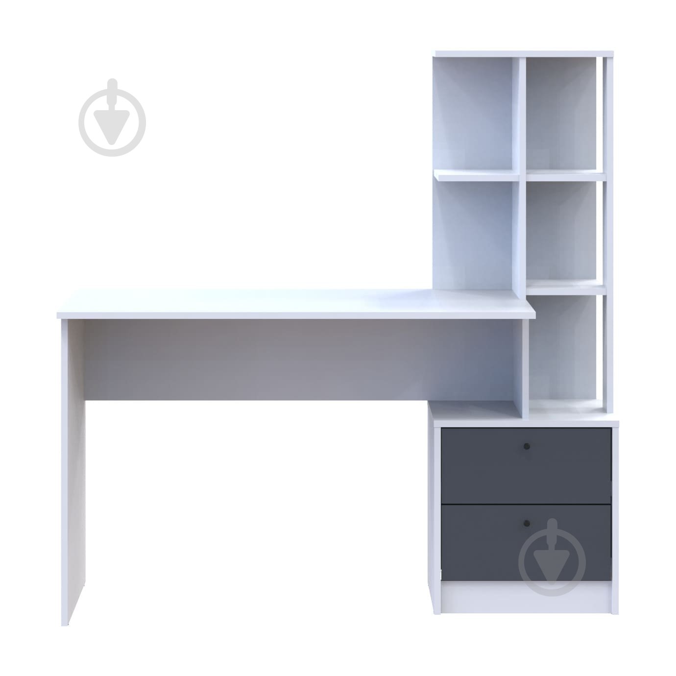 Стол письменный Doros Т7 1380х1360х55 мм белый/графит - фото 5