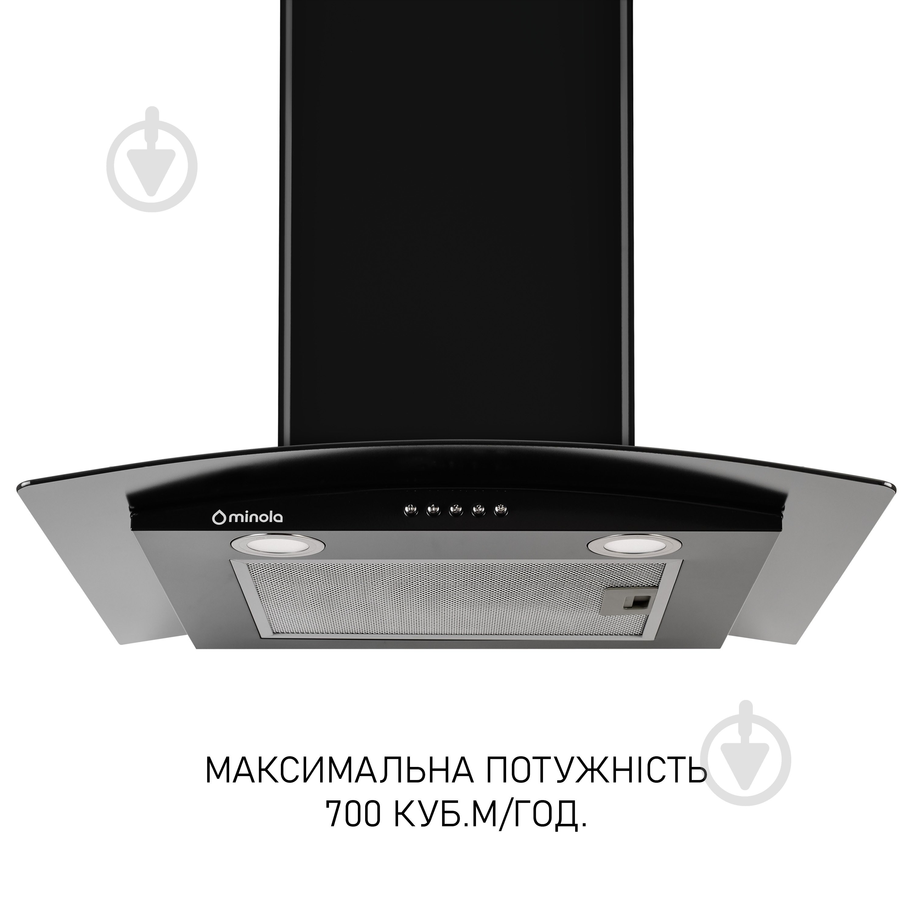 Витяжка Minola MTG 6242 BL LED - фото 3