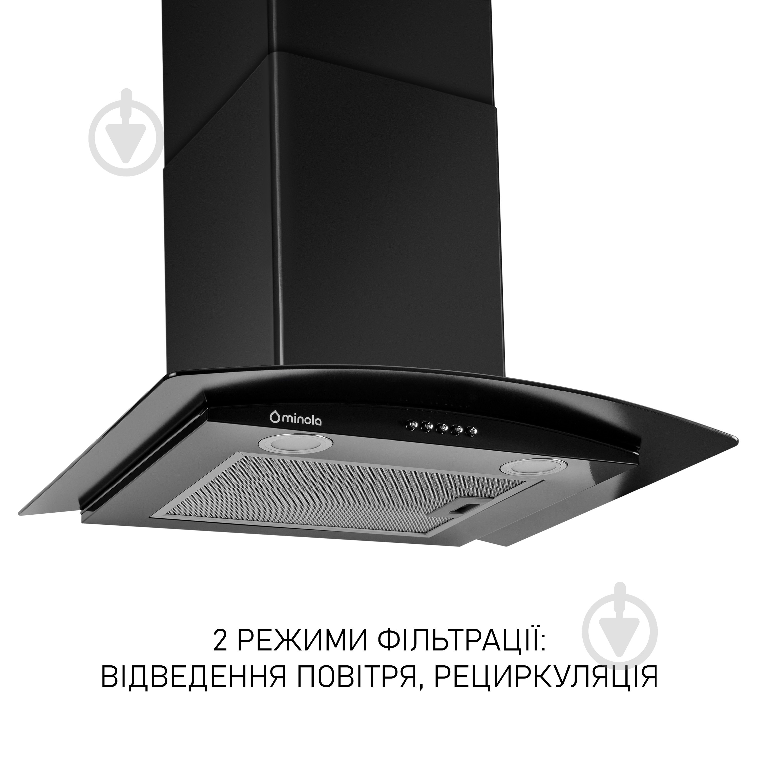 Витяжка Minola MTG 6242 BL LED - фото 4