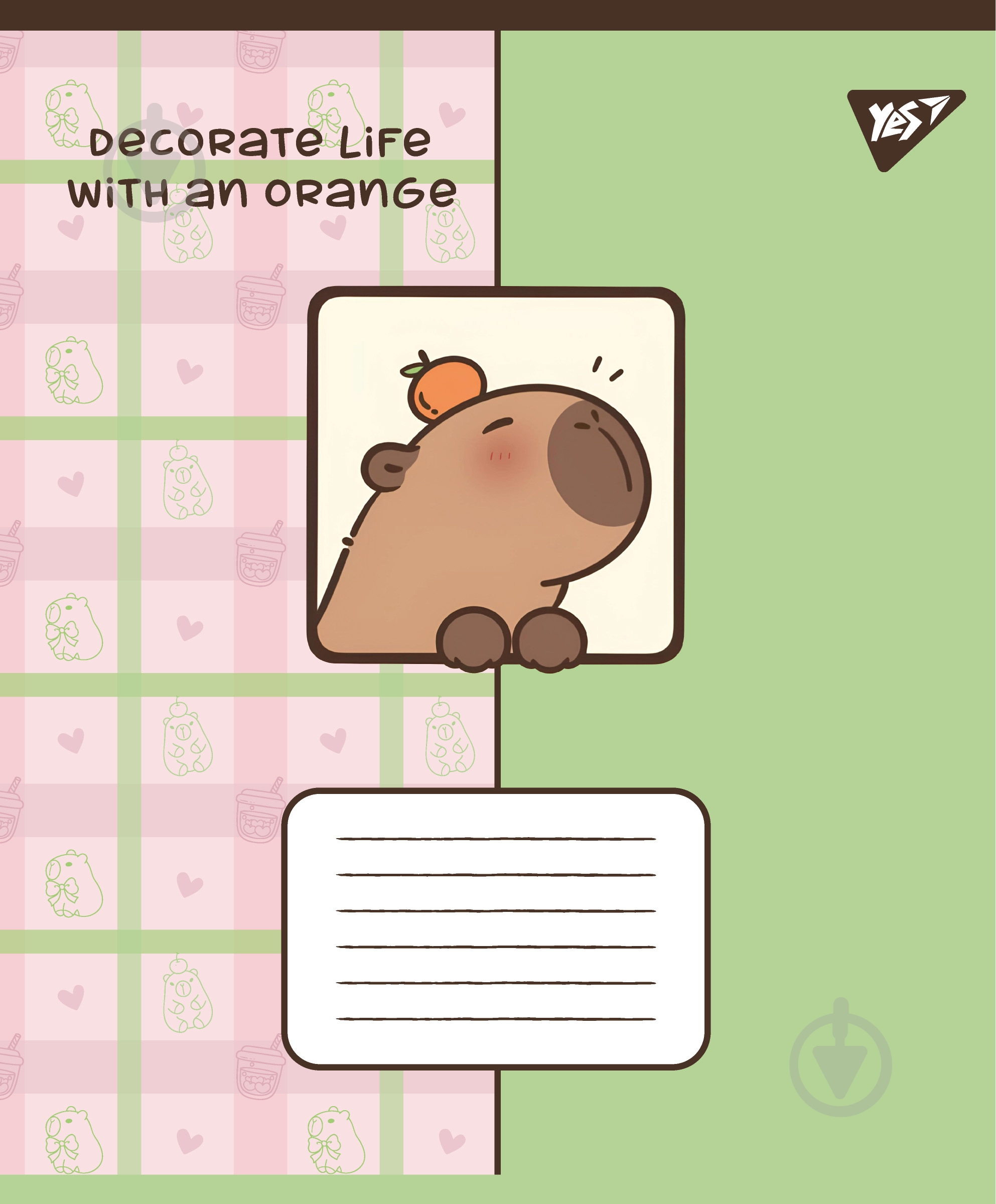 Набор школьных тетрадей Capy vibes 18 листов линия 5 шт. YES - фото 3