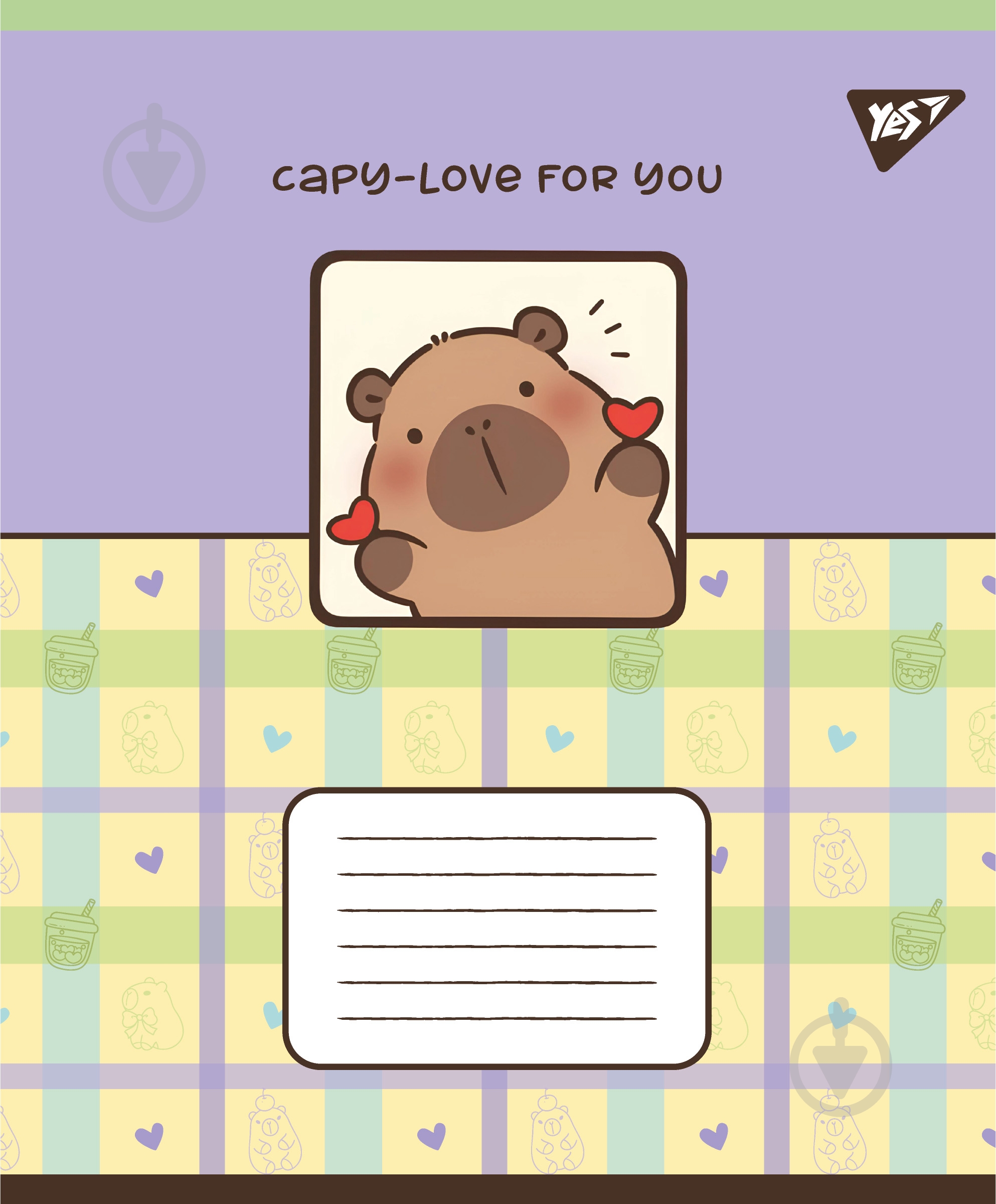 Набор школьных тетрадей Capy vibes 18 листов линия 5 шт. YES - фото 5