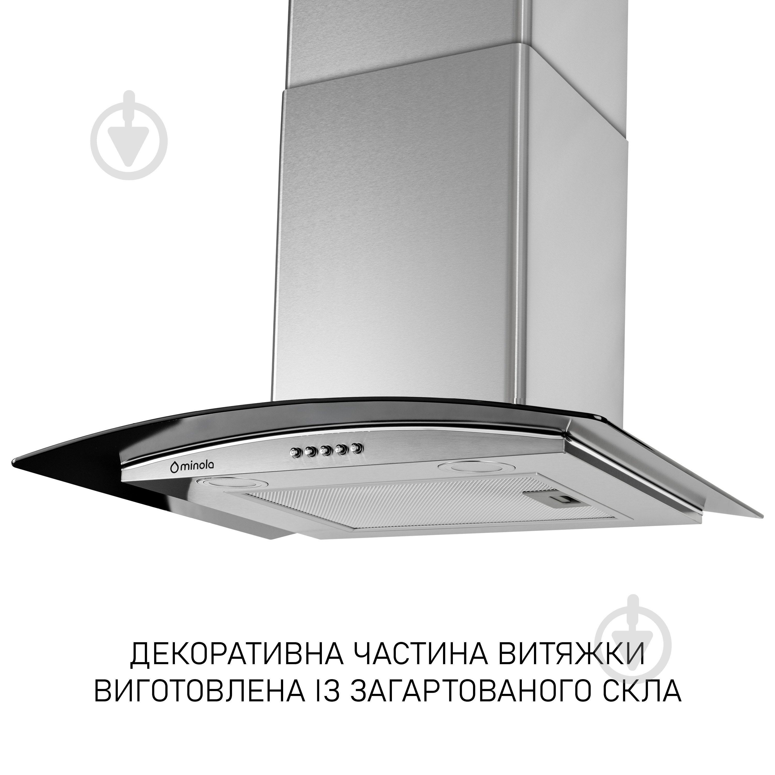 Витяжка Minola MTG 6642 I LED декоративна зі склом - фото 5