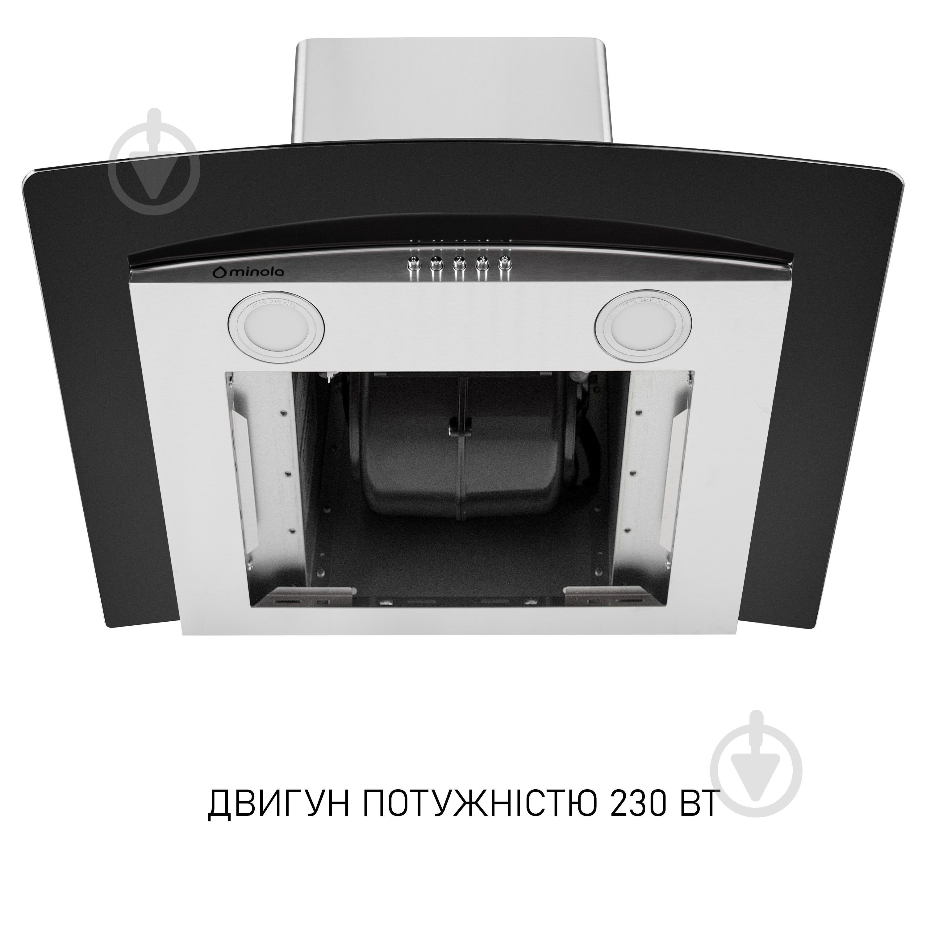 Витяжка Minola MTG 6642 I LED декоративна зі склом - фото 7