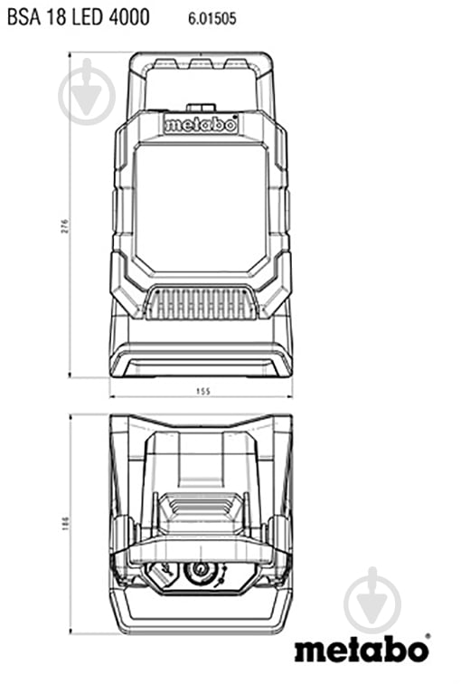 Прожектор аккумуляторный Metabo 601505850 - фото 8