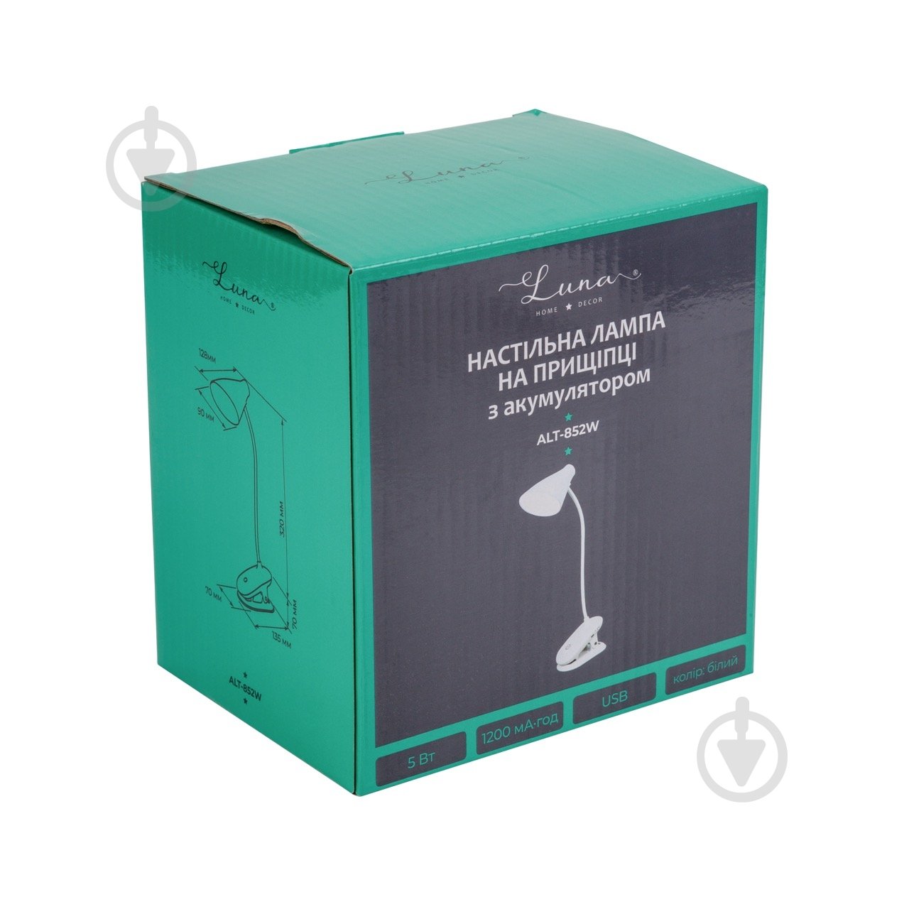 Настольная лампа аккумуляторная Luna Home 5 Вт без цоколя белый ALT-852W - фото 7