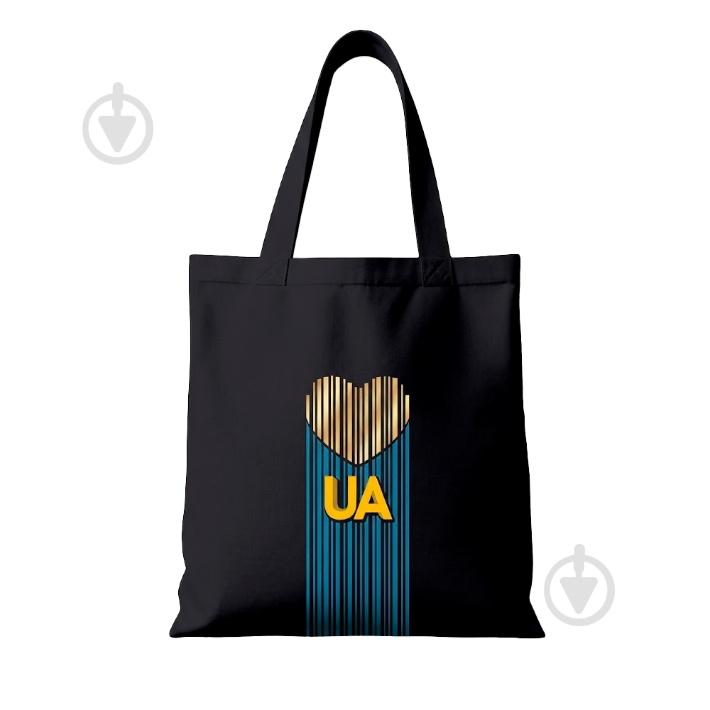 Сумка-шопер Закохані в UA (Мерч стійкості) чорна - фото 1 Сумка-шопер Закохані в UA (Мерч стійкості) чорна - фото 1