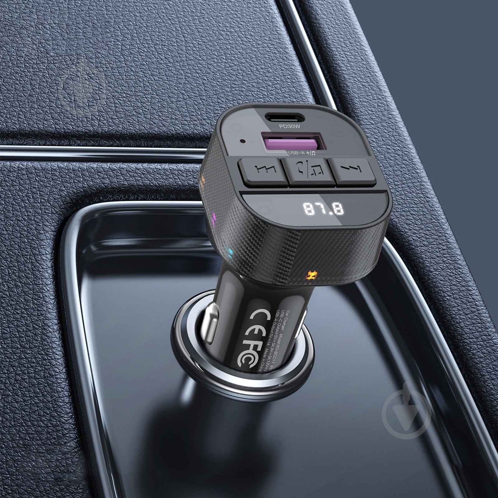 FM-трансмітер Xo BCC17 USB-A/USB-C PD30W - фото 4 FM-трансмітер Xo BCC17 USB-A/USB-C PD30W - фото 4
