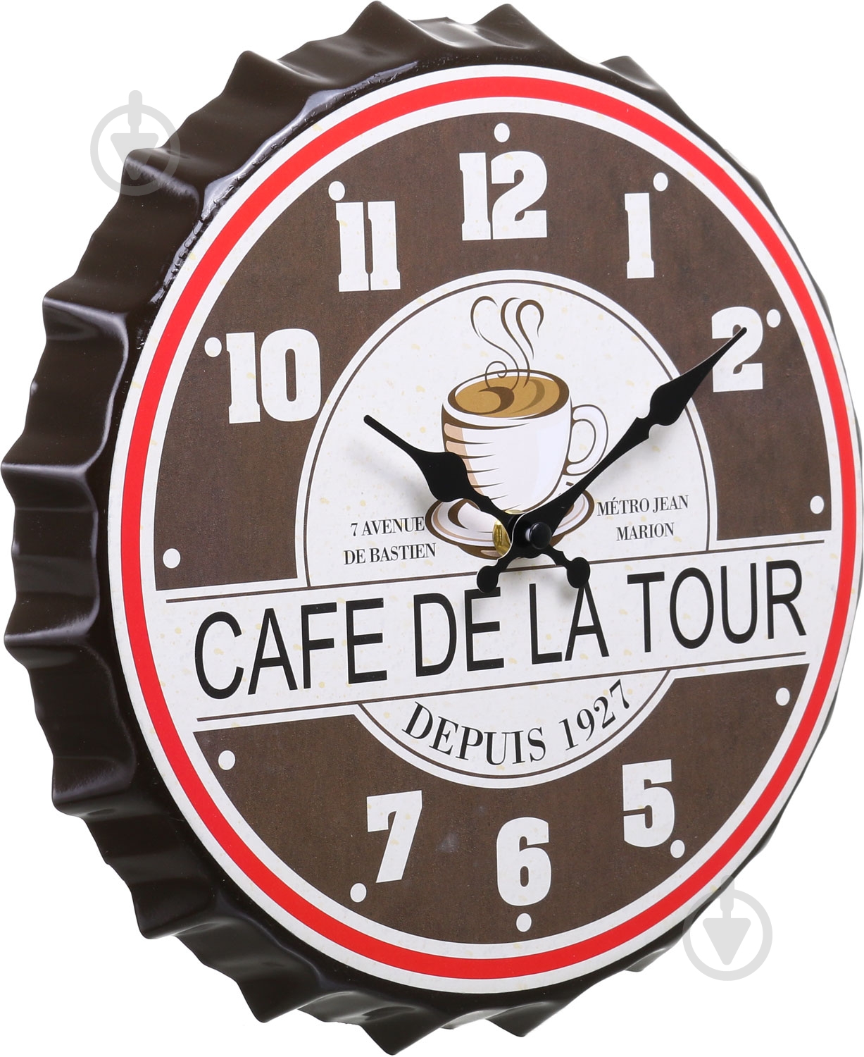 Часы настенные крышка Cafe 30х30х4,5 см - фото 2
